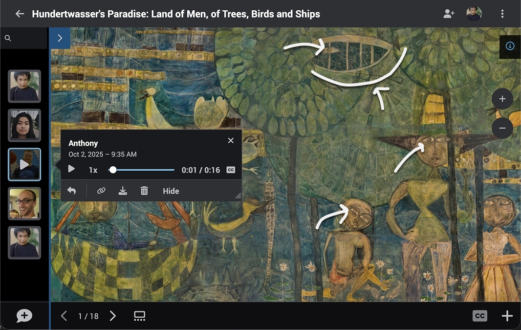 This is an image of a person's comment in a VoiceThread. The subject matter of the comment is a Hundertwas This is an image of a person's comment in a VoiceThread. The subject matter of the comment is a Hundertwas